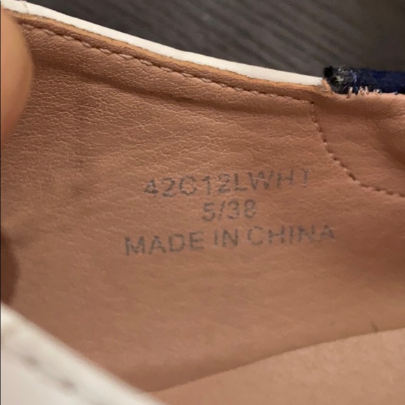 TOPSHOP WHITE LEATHER CHEETAH SNEAKERS SIZE 7 - Picture 7 of 9